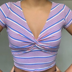 Tri-color crop top